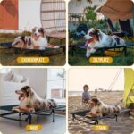 OneTigris Hundeliege Outdoor 130x70 cm – Erhöhtes Hundebett mit Aluminiumrahmen für Camping – Bild 7