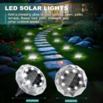 FIFlying Solar Bodenleuchten 10er Set mit 8 LED – Kaltweiss Gartenbeleuchtung für Aussen – Bild 4