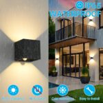 MYCUL 12W LED Wandleuchte mit Bewegungsmelder – Wasserdichte Aussenlampe Schwarz – Bild 6