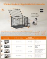 Feandrea Haustierkäfig XL 107x70x75 cm – Transportbox für grosse Tiere bis 42 kg – Bild 4