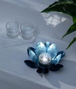 Dehner Solarleuchte Lotus Ø 27,5 cm – Elegante Gartendeko mit Warmweisslicht – Bild 8