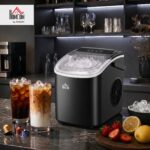 HOMCOM Eiswürfelmaschine 12 kg/24h – Selbstreinigender Ice Maker mit LCD-Display für Küche & Camping – Bild 2