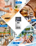 Wilprep Eiswürfelmaschine 59kg/24H – Kommerzielle Eismaschine mit LCD-Display für Gastronomie – Bild 4