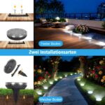 8er Set Solar Bodenleuchten IP65 – Automatische Gartenbeleuchtung für Wege & Terrasse – Bild 2