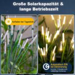 DooYard Solar Glühwürmchen Gartenleuchten 2er Set – Acryl-Außendeko mit flexiblem Stängel – Bild 5