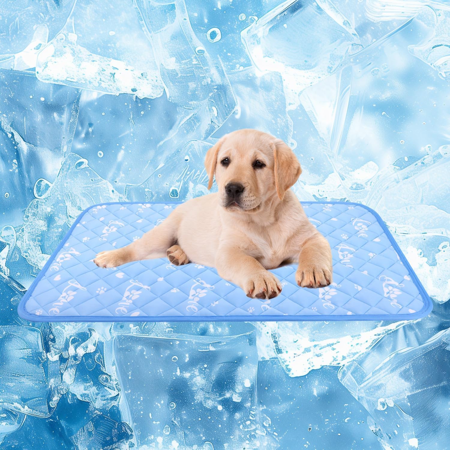 Kühlmatte für Hunde & Katzen 150x100cm – Selbstkühlend & wendbar für Haustiere