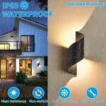 KUKAK 10W LED Wandleuchte IP65 – Innen & Außen Wandlampe 3000K Warmweiss – Bild 3
