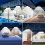 Possily 160 LED Solarlampe mit Bewegungsmelder & Alarmfunktion – IP67 Wandleuchte für Garten (2er Set) – Bild 8