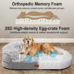 Gimars Orthopädisches Hundebett XL mit 28D Eierkarton-Schaum – Stützendes Hundesofa für grosse Hunde – Bild 4
