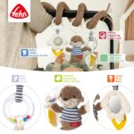 Fehn Activity-Spirale Otter Theo – Motorikspielzeug mit Rasselring & Spiegel für Babys ab Geburt – Bild 3
