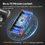 ElecKeys Akku Staubsauger Kabellos 50 kPa/600W – Anti-Tangle-Bürste & 70Min Laufzeit – Bild 4