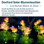 DooYard Solar-Gartenleuchten 2er-Set – Leuchtende Blüten mit verbessertem Solarpanel – Bild 3