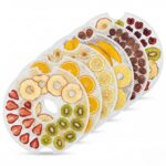 Kosmosta Dörrtabletts 29,5 cm – 6er Set mit Netzfolien & festen Tabletts, BPA-frei