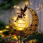GIGALUMI Fairy Moon Solarleuchte – Wasserdichte Gartendeko mit Feen-Design für Aussen