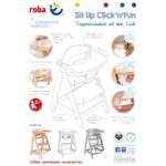 roba Treppenhochstuhl Sit Up Click & Fun – Mitwachsender Holzhochstuhl mit Klicksystem, Taupe – Bild 8
