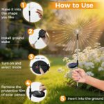 btfarm Solarlampen 4er Set mit 120 LED & 8 Modi – Wetterfeste Gartendeko Warmweiss – Bild 6