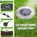 SCNNC Solar Bodenleuchten 8er Set Warmweiß – Solarleuchten Garten wasserdicht IP65 – Bild 6