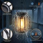 Kimuwote 2er-Set Hängesolarlampen – Retro-Laternen IP65 wasserdicht für Garten & Terrasse – Bild 4