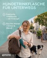 emmi-PET 2-in-1 Hundetrinkflasche 600 ml mit Futterbehälter – Auslaufsicher für Reisen & Outdoor – Bild 7
