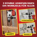 Hecht Bohrhammer 1500 W mit 6 J & SDS Plus – Profiwerkzeug für Beton & Stein – Bild 7