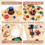 Joyreal Montessori Busy Board mit 19 LED – Motorikspielzeug für Kleinkinder ab 1 Jahr – Bild 4