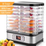 Nictemaw Dörrautomat 8 Etagen 400W – Edelstahl Dehydrator mit Timer & Temperaturregler – Bild 3