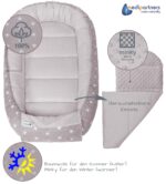 Medi Partners Babynest 100x60 cm – Kuschelnest aus Baumwolle & Minky für Neugeborene – Bild 7