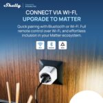 Shelly Plug M Gen3 Weiß – WLAN & Matter Steckdose 13A/3000W, 4er Set – Bild 3
