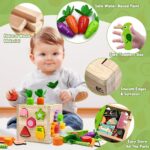 AiTuiTui Motorikwürfel 5 in 1 – Montessori Lernspielzeug aus Holz für Kinder ab 18 Monaten – Bild 5