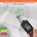 LASELION MS04 Feuchtigkeitsmessgerät mit Kugelsensor – Zerstörungsfreie Messung für Wände & Holz – Bild 2