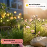PATIOPIA Solar-Blumenleuchten 6er Set – Warmweiss Gartenlichter mit 60 LEDs für Terrasse & Wege – Bild 4