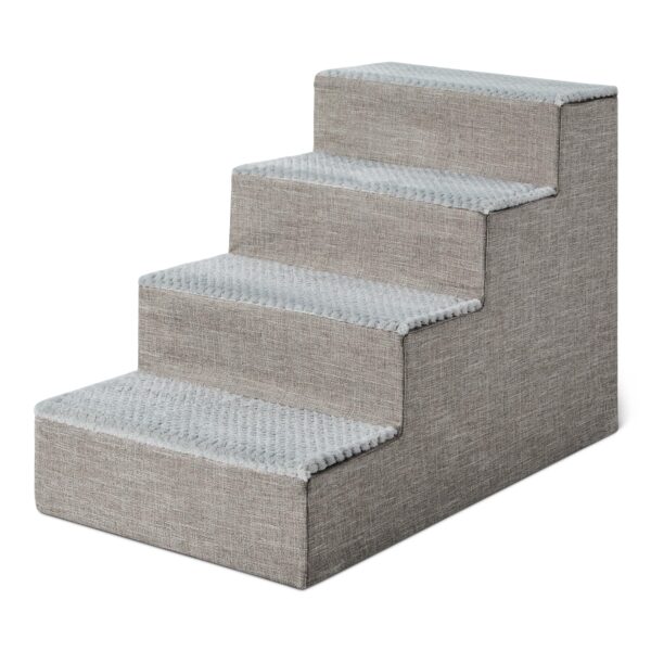 Amazon Basics Hundetreppe 36,5 cm – 4-stufige Haustiertreppen für Sofa & Bett