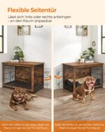 Feandrea Hundekäfig Möbel mit 2 Türen – Hundebox & Beistelltisch für Hunde bis 32 kg – Bild 4