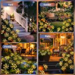 yowin Solar Gartenleuchten 2er Set mit 160 LEDs – IP65 Wasserdicht & 8 Modi für Balkon & Terrasse – Bild 2