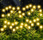 4er Set Glühwürmchen Solarleuchten – 10 LED Superhell mit Warmweiss & IP65 für Garten