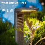 Boadw Solar-Wegeleuchten 6er Set mit 2 Helligkeitsmodi – IP64 Gartenbeleuchtung für Aussen – Bild 2