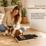 Linzerry Kratzbrett für Hunde 35x25cm mit Leckerlibox & 4 Ersatzblättern – Natürliche Krallenpflege – Bild 2