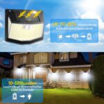 Solar-Wandleuchte mit Bewegungsmelder 248 LEDs – IP65 Sicherheitsstrahler für Garten & Garage – Bild 2