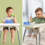 Retoo Kinderhochstuhl 94 cm mit abnehmbarem Tablett & Sicherheitsgurt – Weiß – Bild 9