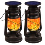 Shinmax Solar-Hängeleuchte mit Flammeneffekt – IP44 Retro Sturmlaterne für Garten & Balkon