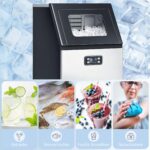 HOMCOM Kommerzielle Eiswürfelmaschine 45 kg/24H – LCD-Display & Selbstreinigung für Bar & Café – Bild 8
