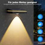 Giliwosy Solar-Wandleuchten 6er Set mit 3 Farbtemperaturen – IP65 Zaunleuchten für Garten & Terrasse – Bild 3