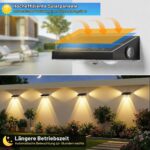 6er Set Giliwosy Solar-Wandleuchten mit Konvexlinse – 3 Modi & 5 Helligkeitsstufen für Garten – Bild 2