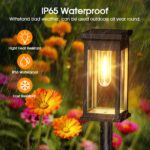 TuyLuxe 6er Set Solarleuchten für Außen – Warmweiss LED Gartenleuchten mit 8-12h Laufzeit – Bild 4