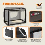 CADOCA® Hundebox XXXL 101x70x70cm – Faltbare Transportbox mit Stahlrahmen für grosse Hunde – Bild 6