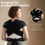 ELDOMA Babytragetuch Schwarz – Ergonomische Babytrage ab Geburt bis 15 kg – Bild 6