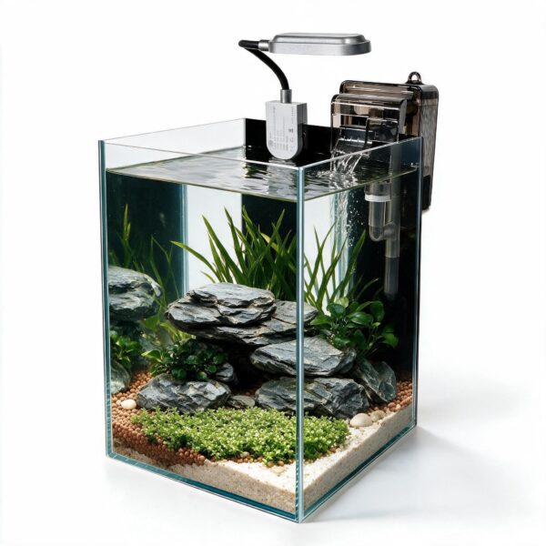 Craftsboys 5.5L Nano-Aquarium mit Filter & LED – Aquascape Starter-Kit für Anfänger