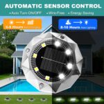 FIFlying Solar Bodenleuchten 10er Set mit 8 LED – Kaltweiss Gartenbeleuchtung für Aussen – Bild 3