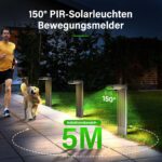 iseeway Solarleuchten 6er-Set mit Bewegungsmelder – 400 Lumen, 2 Lichtfarben & 12h+ Laufzeit – Bild 2