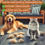 Golden Pets Bambus 2in1 Hundebürste & Katzenbürste – Unterwolle & Entfilzung für Mittel-Langhaar – Bild 6